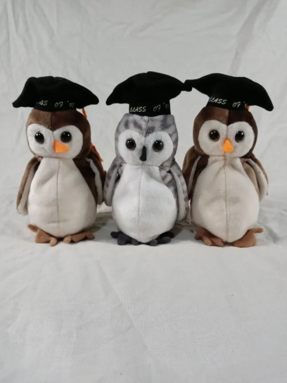 Ty Beanie Babies Original 3 Rare Plush Vintage 98'/ 99' Owls Wise & Wiser w Tags